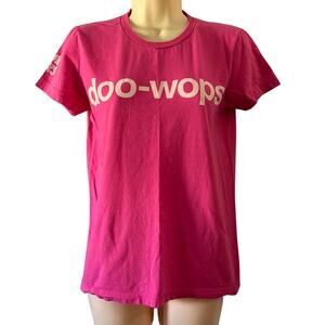 American Apparel Bruno Mars Doo-wops Pink Tee Shirt Woman Size Large